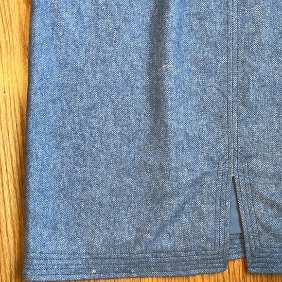 BANANA REPUBLIC Wool-Blend Flannel Sheath Dress in Light Blue 14 - Picture 6 of 10